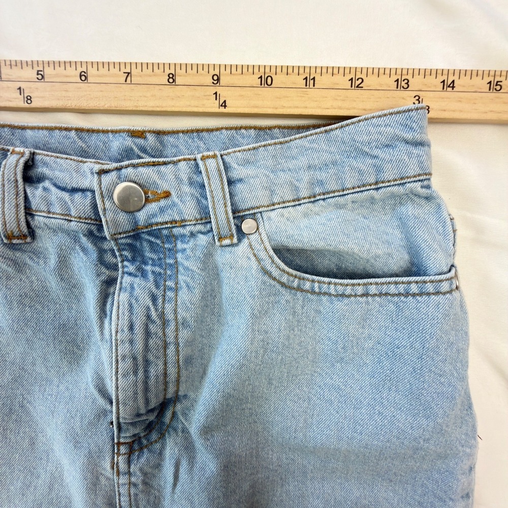 Gianni Bini Light Wash Denim Maxi Skirt High Waisted Front Slit Size 2 Blue Long - Picture 10 of 11